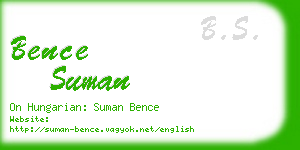 bence suman business card